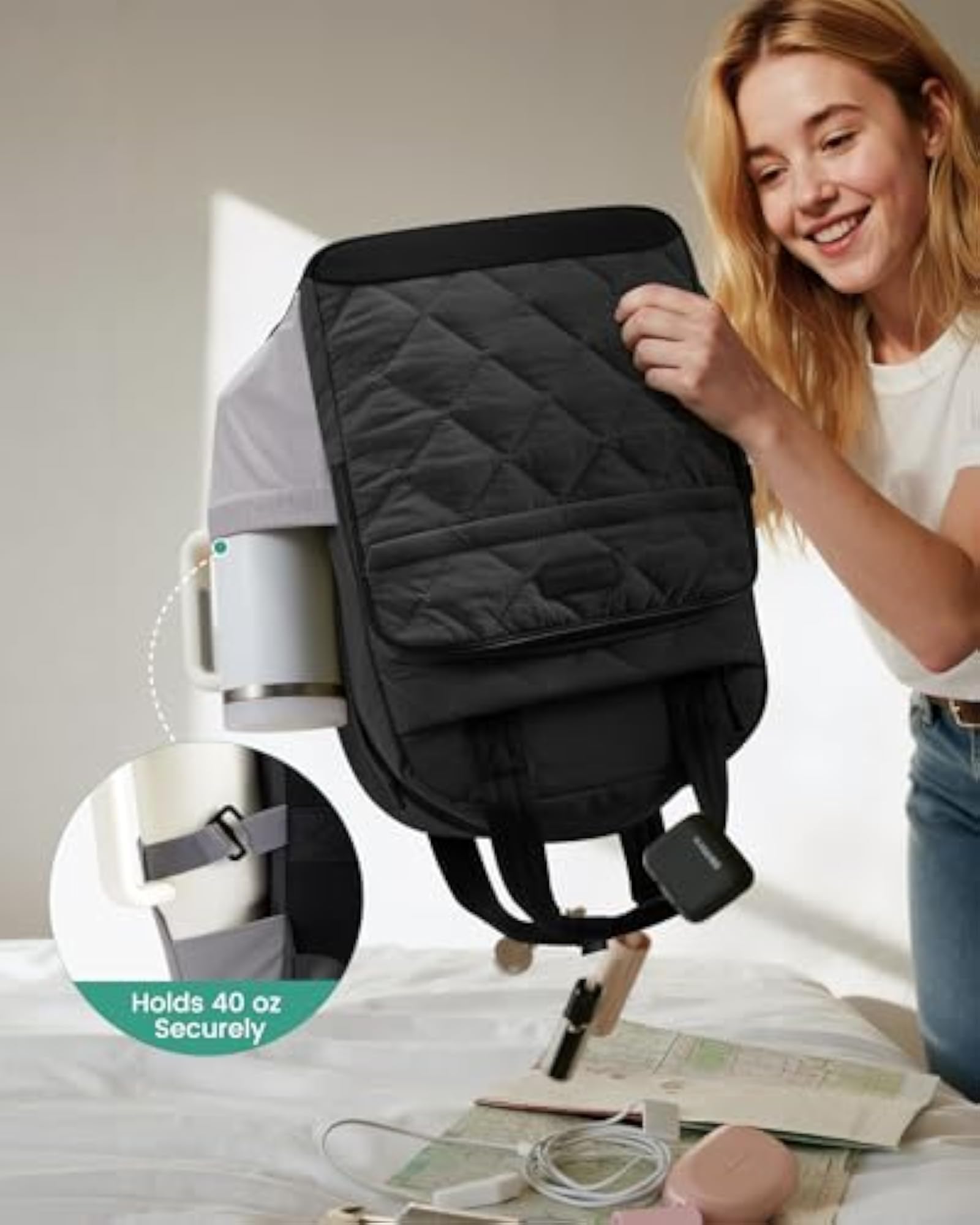 Swiss Designed Werks Traveler 7.0 Boarding Bag, Black